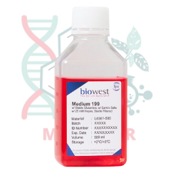 Medio 199 con Sales de Earle y Glutamina Estable con 25 mM HEPES