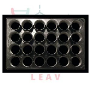 Placa multipozo de nanofibras alineadas de policaprolactona (PCL) para cultivo celular 3D, 24 pozos